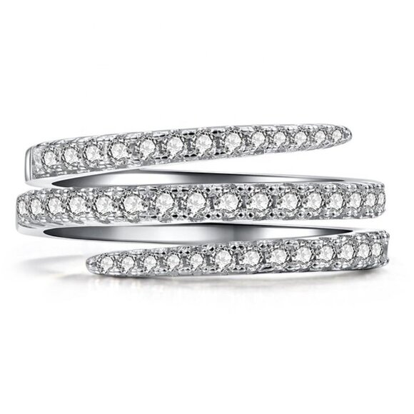 💞Fever Macro Pave Beautiful Thin Stackable Rings for Women, MARR9197 - Picture 1 of 6